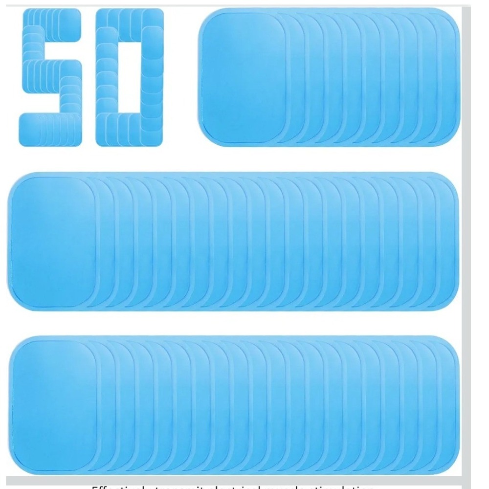 50PCS EMS Abdominal Toning Belt Replacement Hydrogel Pads 1.53x2.32in Blue